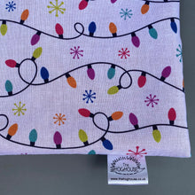 Load image into Gallery viewer, LARGE Festive lights snuggle sack. Snuggle pouch for guinea pigs