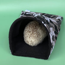 Load image into Gallery viewer, Camo skulls full cage set. Cube house, snuggle sack, tunnel set for hedgehog or small pet.