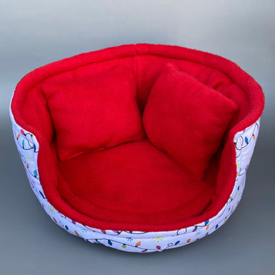 LARGE Festive lights cuddle cup. Pet sofa. Guinea pig bed. Pet beds. Fleece bed. Fleece sofa. Pet sofa.