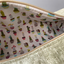 Load image into Gallery viewer, Hedgehog toiletry bag. Cotton make up bag. Large pencil bag. Large cosmetics bag.