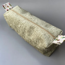 Load image into Gallery viewer, Hedgehog toiletry bag. Cotton make up bag. Large pencil bag. Large cosmetics bag.