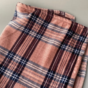 Brown tartan cuddle fleece handling blankets for hedgehogs and guinea pigs