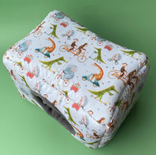 Load image into Gallery viewer, LARGE off to the races cosy bed. Cosy cube. Cuddle Cube. Padded house for guinea pigs.