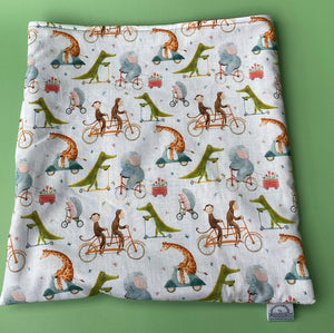 LARGE Off to the races animals snuggle sack. Snuggle pouch for guinea pigs