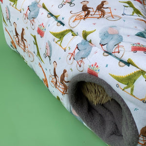 Off to the races corner house. Hedgehog and small pet house. Padded fleece lined house.