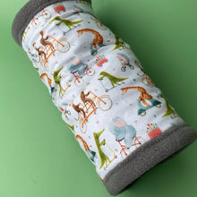 Load image into Gallery viewer, Off to the races stay open tunnel. Padded fleece tunnel. Padded tunnel for hedgehogs