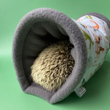 Load image into Gallery viewer, Off to the races stay open tunnel. Padded fleece tunnel. Padded tunnel for hedgehogs