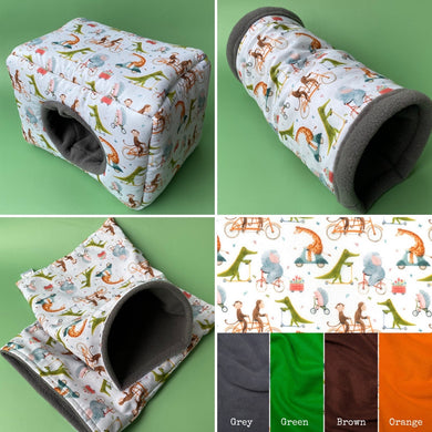 Off to the races full cage set. Large house, snuggle sack, tunnel cage set for guinea pigs