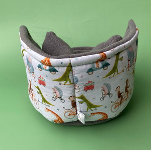 Off to the races cuddle cup. Pet sofa. Hedgehog bed. Small pet beds. Fleece sofa bed.