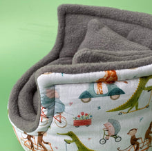 Load image into Gallery viewer, Off to the races cuddle cup. Pet sofa. Hedgehog bed. Small pet beds. Fleece sofa bed.