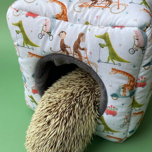Off to the races cosy cube house. Hedgehog and guinea pig cube house.