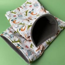 Load image into Gallery viewer, Off to the races snuggle sack, snuggle pouch, sleeping bag for hedgehogs