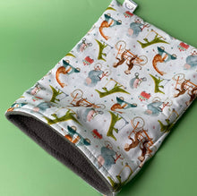 Load image into Gallery viewer, Off to the races snuggle sack, snuggle pouch, sleeping bag for hedgehogs