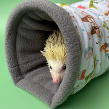 Load image into Gallery viewer, Off to the races full cage set. Corner house, snuggle sack, tunnel cage set for hedgehogs