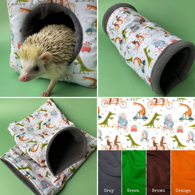 Off to the races full cage set. Cube house, snuggle sack, tunnel cage set for small pets.