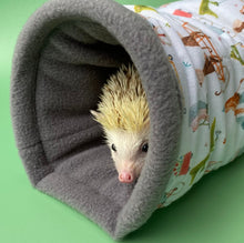 Load image into Gallery viewer, Off to the races full cage set. Cube house, snuggle sack, tunnel cage set for small pets.