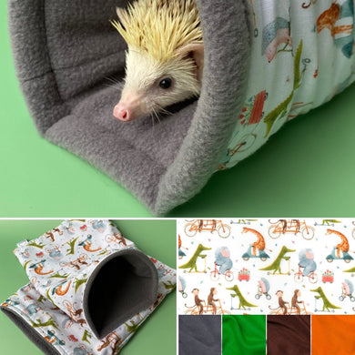 Off to the races mini set. Tunnel, snuggle sack and toys. Fleece bedding.