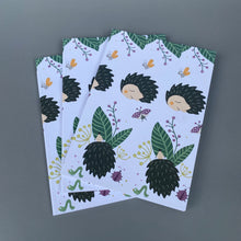 Load image into Gallery viewer, A6 Summer hedgehogs note book. 48-page with full colour hedgehog cover.