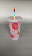 Load image into Gallery viewer, Red hedgehog colour changing cold cup. Cold colour changing 24oz cup