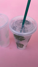 Load image into Gallery viewer, Green hedgehog colour changing cold cup. Cold colour changing 24oz cup