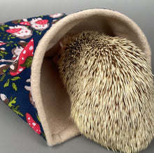 Load image into Gallery viewer, Hedgehogs with Mushroom Hats full cage set. Cube house, snuggle sack, tunnel cage set for hedgehogs