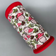 Load image into Gallery viewer, LARGE Cream Hedgehogs with Mushroom Hats full cage set. Large cosy house, snuggle sack, tunnel set for hedgehog or guinea pigs.