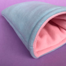 Load image into Gallery viewer, Fleece cosy snuggle cave. Padded stay open cave for hedgehogs. Fleece pet bed.