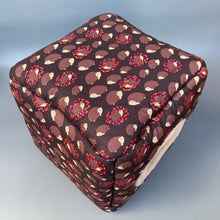 Load image into Gallery viewer, Autumn hedgehogs cosy cube house. Hedgehog and guinea pig padded fleece lined house.