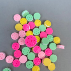 Colourful cookies photo prop. Round resin sandwich biscuit prop for photos.