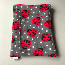 Load image into Gallery viewer, Ladybird snuggle sack. Small animal sleeping bag. Fleece lined. Double fleece sleeping bag