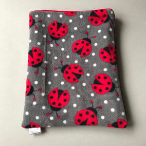 Ladybird snuggle sack. Small animal sleeping bag. Fleece lined. Double fleece sleeping bag
