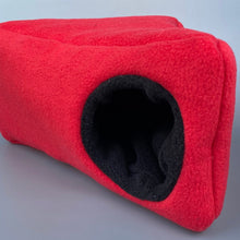 Load image into Gallery viewer, Fleece cosy corner house. Hedgehog bed. Fleece lined.
