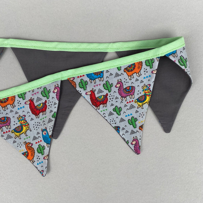 Drama Llamas miniature bunting. Viv decorations. Cage decorations.