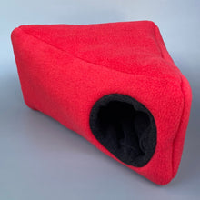 Load image into Gallery viewer, Fleece cosy corner house. Hedgehog bed. Fleece lined.