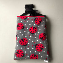 Load image into Gallery viewer, Ladybird padded bonding bag, carry bag for hedgehog. Fleece lined pet tote.
