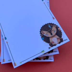 Hedgehog notepad. 100 Sheets. DL 105 x 210mm