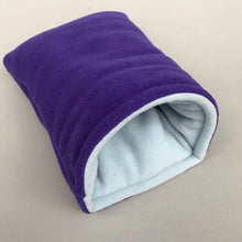 Load image into Gallery viewer, Fleece cosy snuggle cave. Padded stay open cave for hedgehogs. Fleece pet bed.