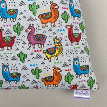 Load image into Gallery viewer, Drama Llama cosy snuggle cave. Padded stay open snuggle sack. Hedgehog bed. Fleece pet bedding.