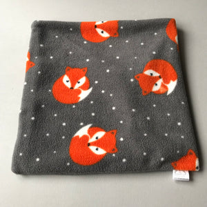LARGE Foxy bath sack set. Fleece post bath drying pouch for small animals.