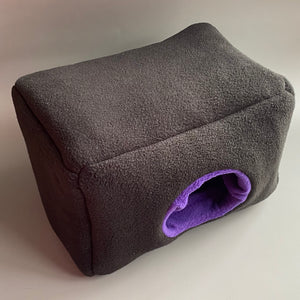 LARGE Fleece full cage set. Large house, snuggle sack, tunnel cage set.
