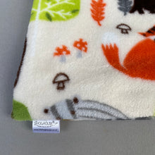 Load image into Gallery viewer, LARGE cuddle soft woodland animals snuggle sack. Small animal sleeping bag.