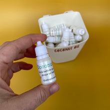 Load image into Gallery viewer, 10ml or 30ml coconut drops to help improve skin health. Organic coconut oil.