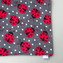 Load image into Gallery viewer, Custom size ladybird fleece cage liners made to measure - Grey with ladybird fleece