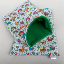 Load image into Gallery viewer, Drama Llama full cage set. Cube house, snuggle sack, tunnel cage set.