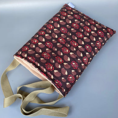 Autumn Hedgehogs padded bonding bag, carry bag for hedgehogs. Fleece lined.