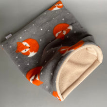 Load image into Gallery viewer, LARGE Foxy snuggle sack. Fleece lined. Double fleece sleeping bag