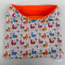 Load image into Gallery viewer, LARGE Drama Llama snuggle sack. Cuddle pouch for hedgehogs and guinea pigs.