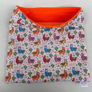 LARGE Drama Llama snuggle sack. Cuddle pouch for hedgehogs and guinea pigs.