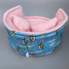 Load image into Gallery viewer, LARGE floating fox cuddle cup. Pet sofa. Guinea pig bed. Pet beds. Fleece sofa bed.