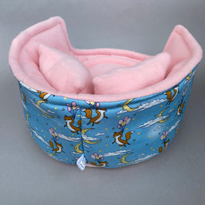 LARGE floating fox cuddle cup. Pet sofa. Guinea pig bed. Pet beds. Fleece sofa bed.